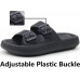 Weweya Sandals for Women and Men - Pillow Slippers - Double Buckle Adjustable Slides - EVA Flat Sandals