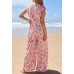 MEROKEETY Women's 2025 Summer Cap Sleeve Jumpsuits Deep V Neck Button Onesie Wide Leg Pants Rompers