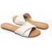 FITORY Women's Flat Sandals Fashion Slides With Soft Leather Slippers for Summer Size 6-11