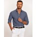 COOFANDY Mens Casual Button Down Shirt Untucked Long Sleeve Stretch Denim Dress Shirt