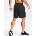 Men's Lightweight Athletic Shorts with Zipper Pockets 7 Quick Dry Gym Workout Running Tennis Basketball Shorts for Men
