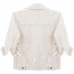 Locachy Womens 3/4 Sleeve Short Denim Jacket Lapel Button Down Cropped Trucker Jean Jackets Coats
