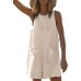 Glamaker Women's Summer Sleeveless Romper Casaul Beach Vacation Loose Shorts Jumpsuit Overalls Outfits 2025 With Pocket
