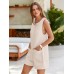 Glamaker Women's Summer Sleeveless Romper Casaul Beach Vacation Loose Shorts Jumpsuit Overalls Outfits 2025 With Pocket