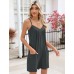 Rapbin Womens Summer Casual Sleeveless Rompers Spaghetti Strap Adjustable Loose Shorts Jumpsuit with Pockets