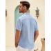 COOFANDY Mens Button Down Short Sleeve Shirt Casual Shirts Summer Beach Textured Shirts with Pocket