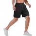 candyfouse Men's 2 in 1 Running Shorts, Quick Dry Workout Shorts with Liner, Athletic Shorts with Zip Pockets and Towel Loop