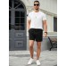 JMIERR Men's Casual 5/ 7 Shorts Waffle Elastic Waist Drawstring Workout Running Jogging Beach Sweat Shorts with Pockets