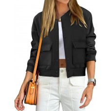 ANRABESS Women Cropped Bomber Jacket 2025 Fashion Casual Trendy Varsity Y2k Jackets