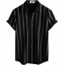 VATPAVE Mens Summer Striped Shirts Button Down Short Sleeve Vintage Beach Hawaiian Shirts with Pocket