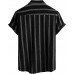 VATPAVE Mens Summer Striped Shirts Button Down Short Sleeve Vintage Beach Hawaiian Shirts with Pocket