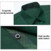 HISDERN Mens Business Dress Shirts Long Sleeve Casual Button Down Shirt Formal Inner Collar Contrast Shirt for Men Wedding