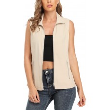 MISS MOLY Vests For Women Casual Lightweight Full-Zip Military Vest Golf Sleeveless Jacket with Pockets