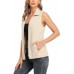 MISS MOLY Vests For Women Casual Lightweight Full-Zip Military Vest Golf Sleeveless Jacket with Pockets