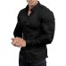 Men’s Muscle Fit Dress Shirts Athletic Slim Fit Long Sleeve Stretch Casual Button Down Shirt