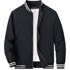 MAGCOMSEN Men's Jacket Lightweight Bomber Jacket Zip Up Windbreaker Casual Spring Fall Jackets with Pockets