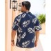 APTRO Men's Hawaiian Shirt Short Sleeve Tropical Vacation Button Down Beach Floral Palm Shirts