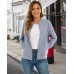 MAGCOMSEN Women's Jacket Lightweight Bomber Jackets 5 Pockets Windbreaker Zip-up Casual Moto Outwear