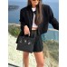 Womens Cropped Bomber Jacket Button Down Varsity Jackets Shackets with Pockets
