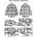 NIeyook Women's Casual Plaid Flannel Shacket Jacket Oversized Button Down Long Sleeve Fall Shirts Jacket Lapel Coats Tops