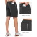NORTHYARD Men's 7 Gym Shorts Knit Athletic Tennis Shorts for Men with Zipper Pockets for Workout Athletic Training