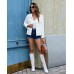 luvamia Denim Jacket for Women Distressed Jean Jackets Button Up Vintage Western Trucker Jacket Frayed Hem Pockets