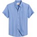Alimens & Gentle Men's Short Sleeve Oxford Shirt Regular Fit Button Down Collar Shirts with Pocket