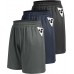 LalaHooK 3 Pack Athletic Gym Mens Shorts - Casual Black Quick Dry Basketball Shorts with Pockets for Workout Running