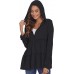 DEESHA Full Zip Up Hoodie for Women Pleated Tiered Ruffle Hooded Sweatshirts Jacket Coat Long Sleeve