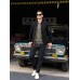 TACVASEN Men's Bomber Jacket Lightweight Windbreaker Plaid Lined Casual Fashion Spring Fall Windproof Zip Up Jacket for Men