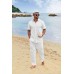 COOFANDY Men's Button Down Shirts Short Sleeve Casual Cotton Shirts Summer Beach Wedding Shirts