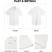 COOFANDY Men's Button Down Shirts Short Sleeve Casual Cotton Shirts Summer Beach Wedding Shirts