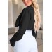Women's Cropped Jacket Casual Zip Up Long Sleeve Lapel Crop Tops Jackets Coat