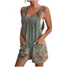 Romper for Women Summer Casual Jumpsuits Loose Fit Adjustable Strap Shorts Overalls 4th of July Jumpsuit for Women