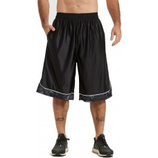 HQUEC Men's 12 Athletic Shorts Long Basketball Workout Shorts Below Knee Loose-Fit with Pockets