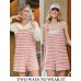 Yousify Womens Summer Casual Sleeveless Romper Loose Striped Tied Shorts Overalls Jumpsuit with Pockets 2025 Clothes
