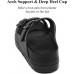 Womens Platform Sandals with Arch Support, Adjustable Buckle Beach Sandal Woman Comfort Lightweight Ultra Cushion EVA Slides