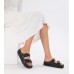 Womens Platform Sandals with Arch Support, Adjustable Buckle Beach Sandal Woman Comfort Lightweight Ultra Cushion EVA Slides