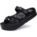 Women's Platform Sandals with Arch Support Comfortable Foam Slides Lightweight Thick Soles | Adjustable Buckle | Ultra Cushion