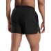 MIER Mens 3 Inch Shorts for Athletic Running Dry Fit Lightweight Workout Gym Active Shorts with Brief Liner, Pockets