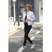 LZLER Womens Denim Jackets,Stretch Slim Fit Jean Jacket