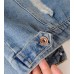 Kedera Womens Denim Jackets Distressed Ripped Long Sleeve Jean Jacket Coats