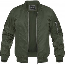 MAGNIVIT Men's Lightweight Bomber Jacket Windbreaker Casual Fall Spring Outdoor Coat