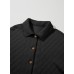 Dokotoo Casual Quilted Jackets for Women Button Down Collared Long Sleeve Shirts Spring Jackets with Pockets 2025