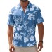 BOJIN Men's Hawaiian Wrinkle Free Short Sleeve Button Down Tropical Floral Beach Vacation Shirt