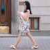 Ecetana Sandals for Women Wedge Shoes: Slip On Dressy Summer Comfortable Slides Sandals Lightweight Memory Foam Platform Shoes