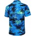 SheLucki Hawaiian Shirt for Men, Unisex Summer Beach Casual Short Sleeve Button Down Shirts, Printed Palmshadow Clothing