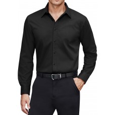 J.VER Men's Dress Shirts Stretch Stain Shield Long Sleeve Solid Formal Shirt Business Casual Button Down Shirts