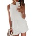 Dokotoo Womens Summer Jumpsuits 2025 Casual Ruffle Chiffon Sleeveless Rompers