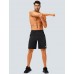 TACVASEN Men's Running Athletic Shorts 9 Quick Dry Workout Gym Shorts Lightweight Summer Shorts 3 Zipper Pockets